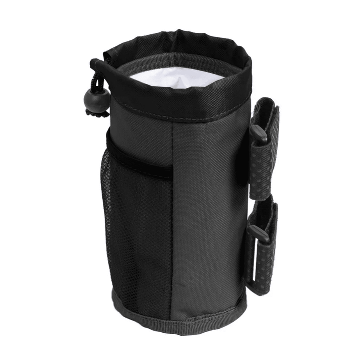 Bottle holder Bag Edition in black, angled view