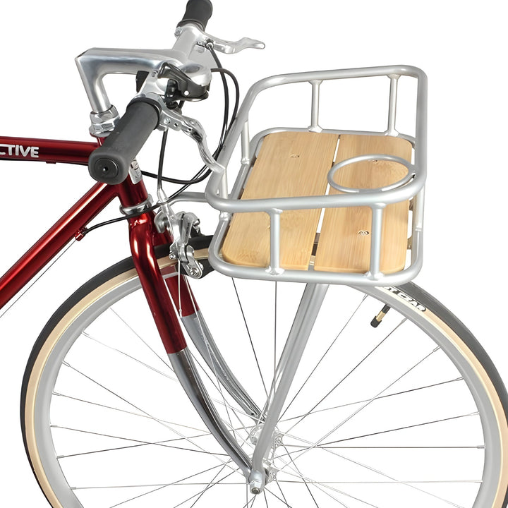Bicycle basket Retro Edition fitted on a bicycle