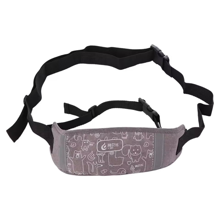 Adjustable safety harness with reflective material in grey