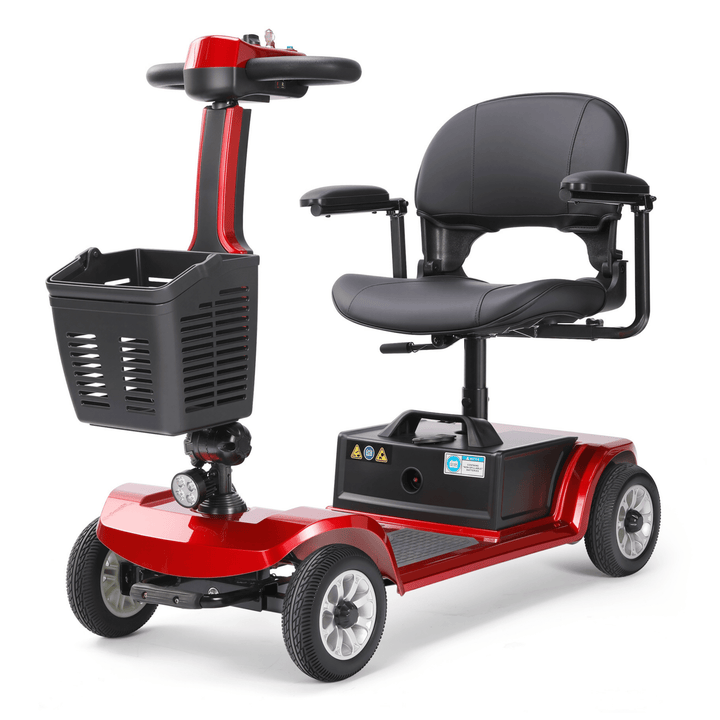 SEEDREAM S-02 mobility scooter, front three-quarter view in red
