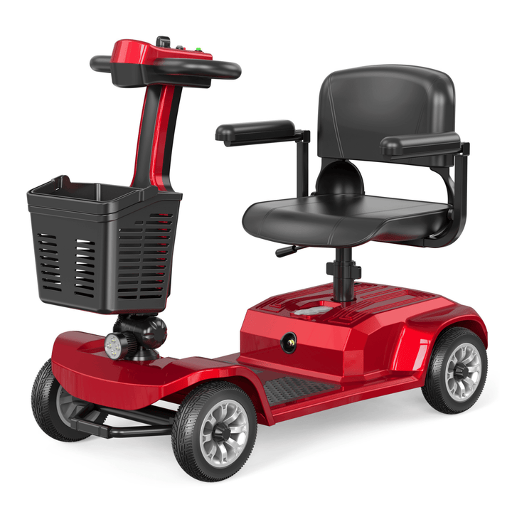 SEEDREAM X-02 mobility scooter, front three-quarter view in red