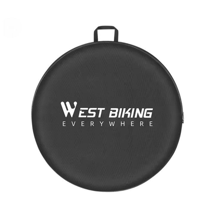 Smart storage bag for e-bike wheels