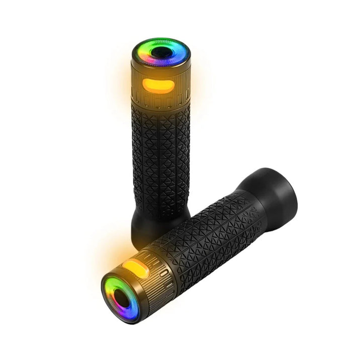 Smart rubber grips with turn signals Plus with lights on