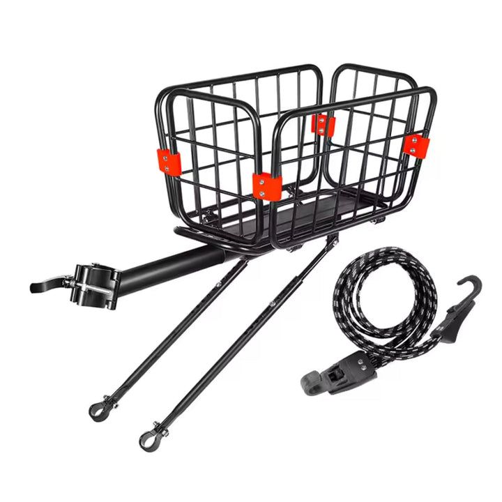Smart bicycle luggage rack with basket with included parts