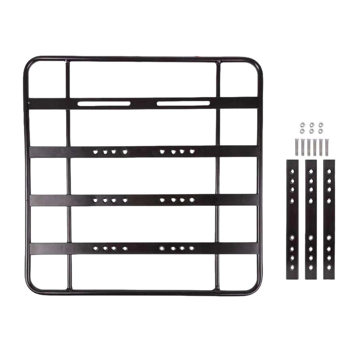 Smart luggage rack extender with included parts