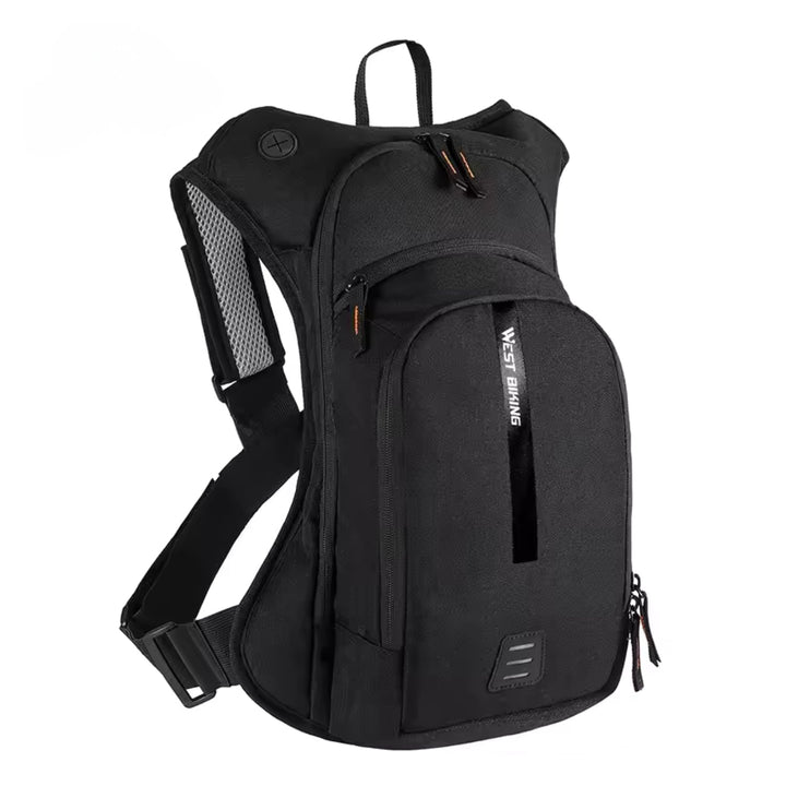 Smart backpack with hydration bladder, front view