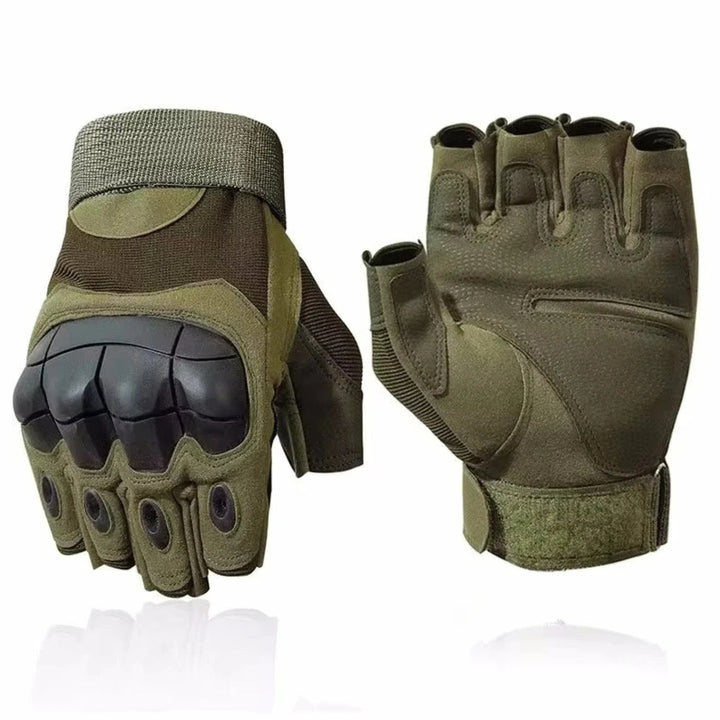Smart gloves Military Edition in green, fingerless version