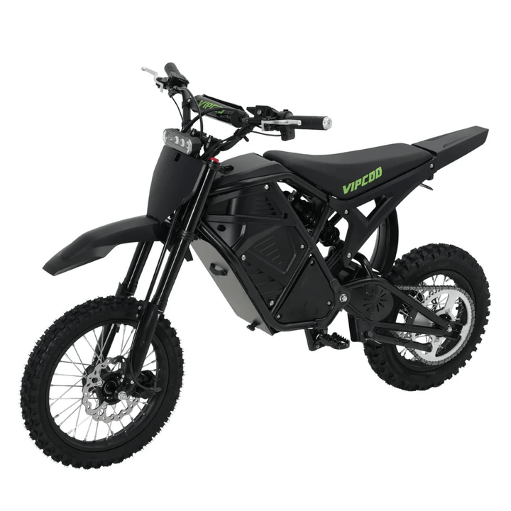 Vipcoo H3 electric dirt bike, front three-quarter view