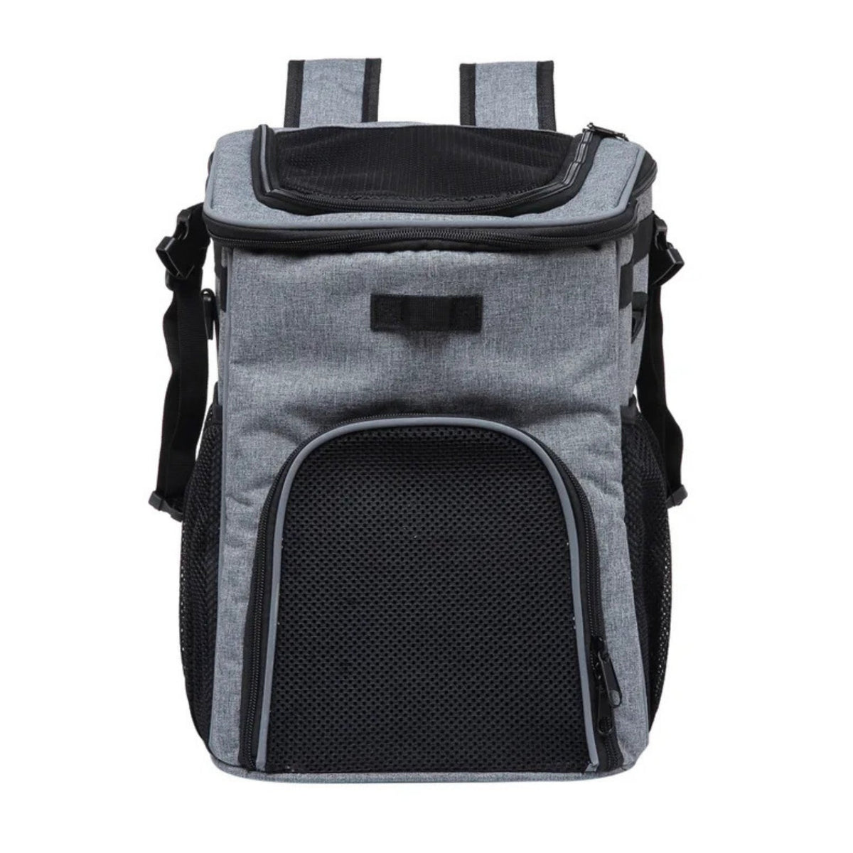 Foldable 2-in-1 pet bike bag and backpack in grey