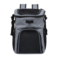 Foldable 2-in-1 pet bike bag and backpack in grey