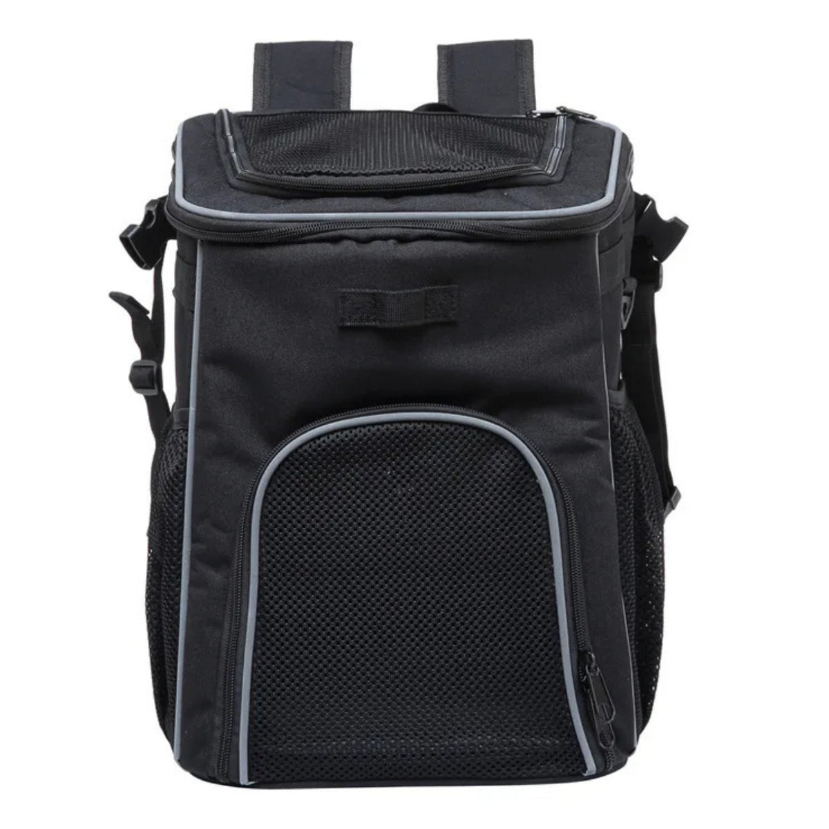 Foldable 2-in-1 pet bike bag and backpack in black