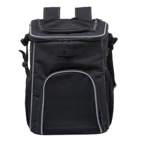 Foldable 2-in-1 pet bike bag and backpack in black