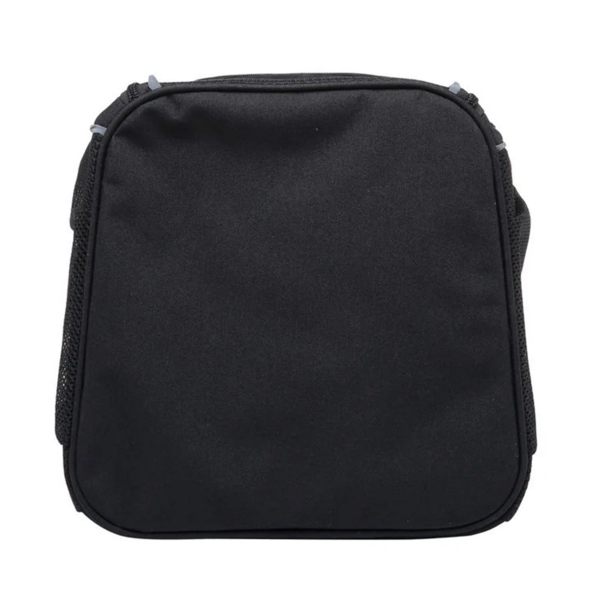Foldable 2-in-1 pet bike bag and backpack in black, folded