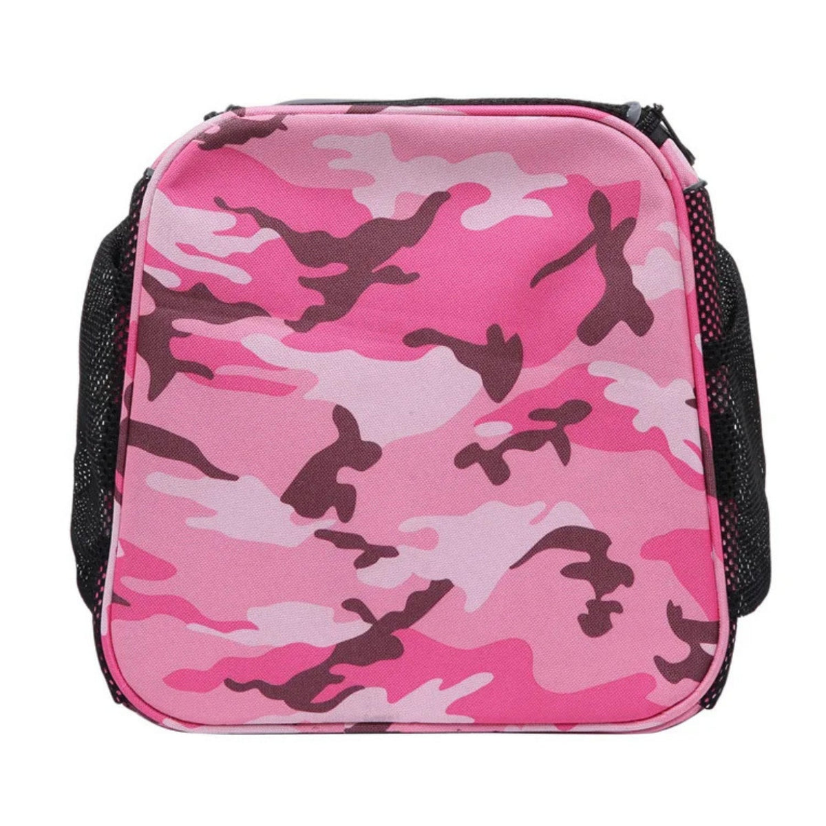 Foldable 2-in-1 pet bike bag and backpack in pink, folded