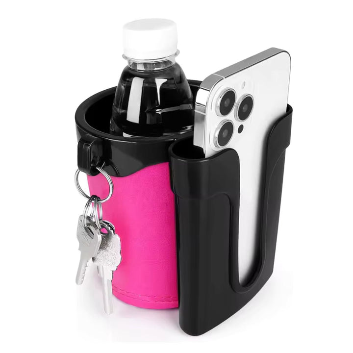 3-in-1 phone and bottle holder in pink