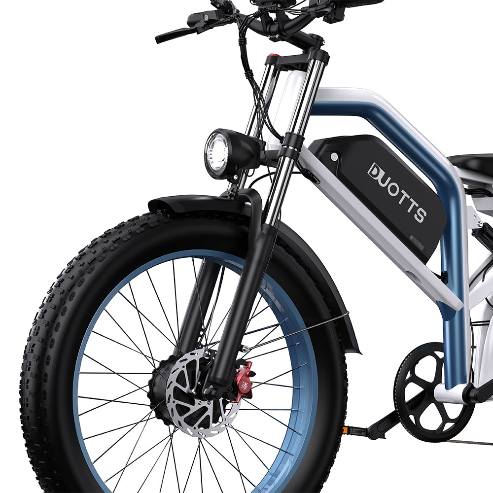 Duotts N26 front wheel and fork in grey