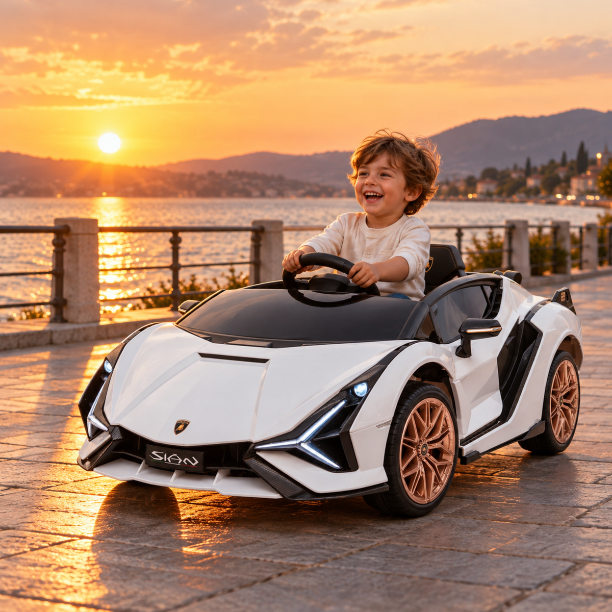 Kids' Electric Ride-On Car Lamborghini Sian - Wheelyshop