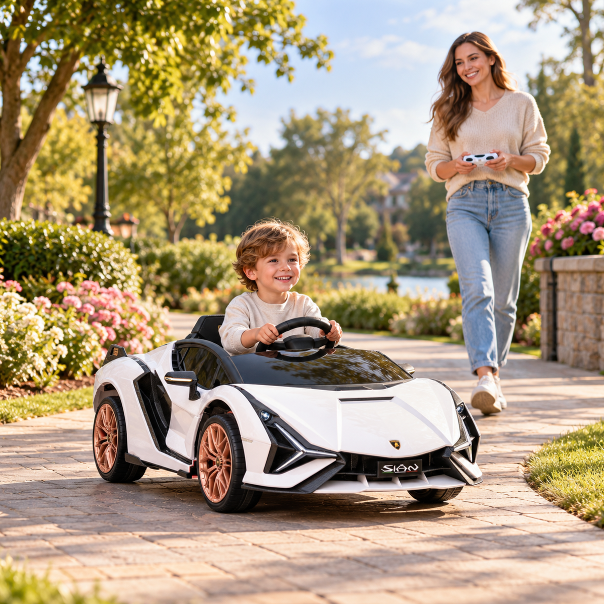 Kids' Electric Ride-On Car Lamborghini Sian - Wheelyshop