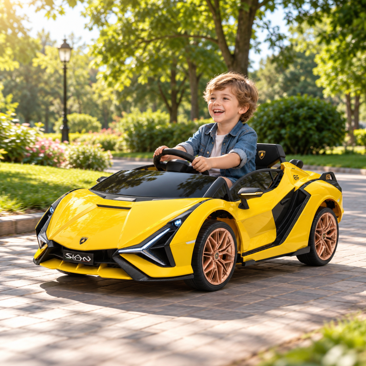 Kids' Electric Ride-On Car Lamborghini Sian - Wheelyshop