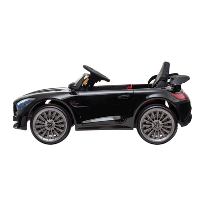 Mercedes AMG GT electric ride-on car for kids seen from the side in black