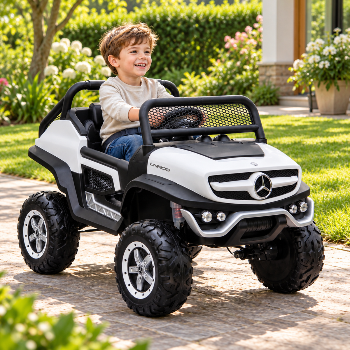 Kids' Electric Ride-On Car Mercedes Benz Unimog Truck - Wheelyshop