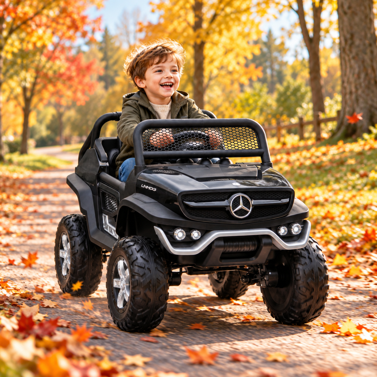 Kids' Electric Ride-On Car Mercedes Benz Unimog Truck - Wheelyshop