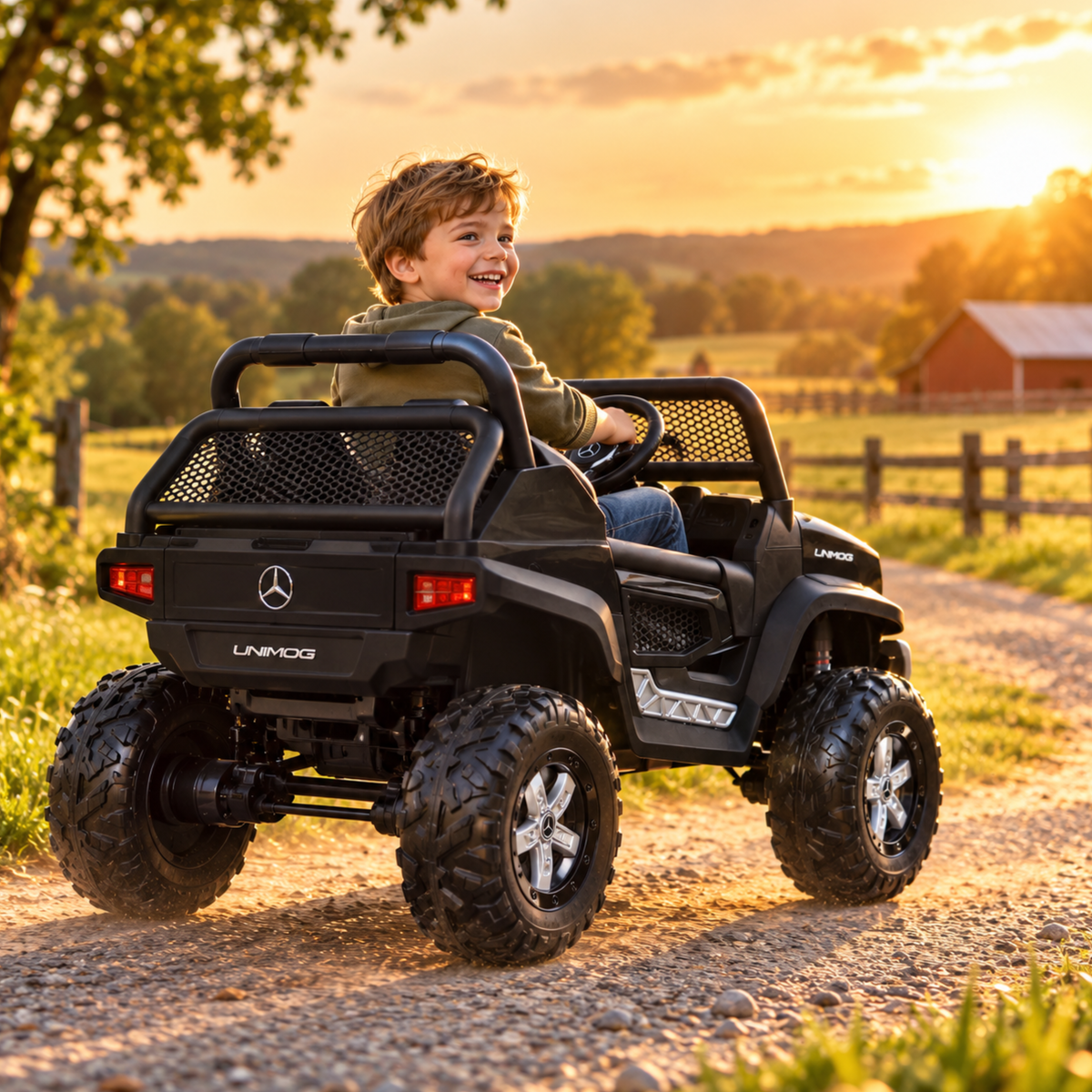 Kids' Electric Ride-On Car Mercedes Benz Unimog Truck - Wheelyshop