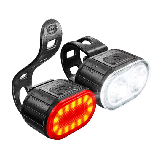 Främre & bakre lampa kit cykel