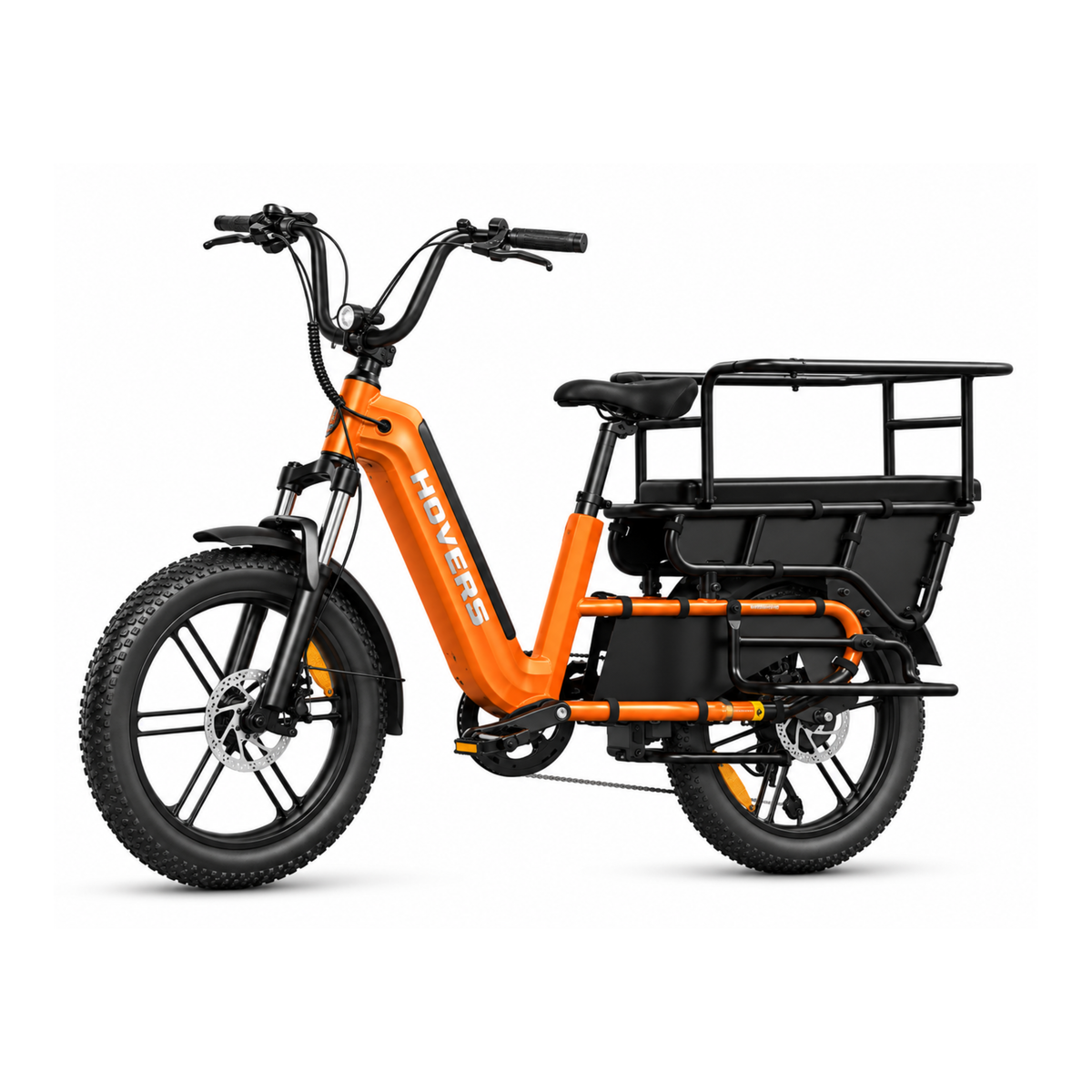 HOVSCO HovCart e-bike, front three-quarter view in orange