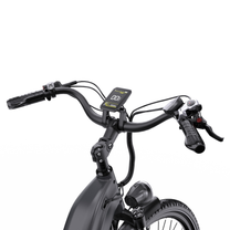 OneSport OT05 Max close-up of handlebar with display, stem and front light
