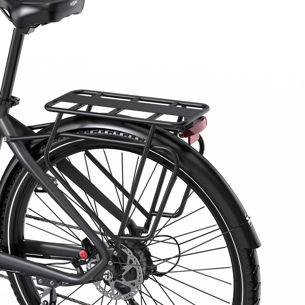 OneSport OT05 Max rear section with rear rack, red rear light, mudguard and disc brake