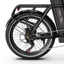 OneSport OT16 Pro, rear wheel with luggage rack, mudguard, disc brake and derailleur
