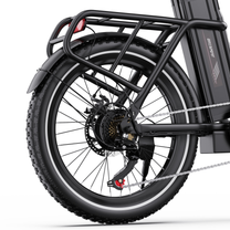 OneSport OT16 Pro, rear wheel with luggage rack, rear light, disc brake, chain and derailleur