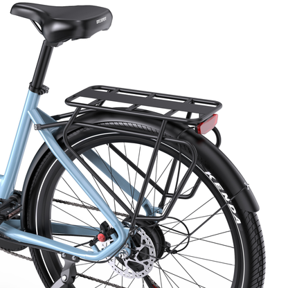OneSport WT05 rear section with rear rack, red reflector, disc brake, mudguard and Kenda tyre