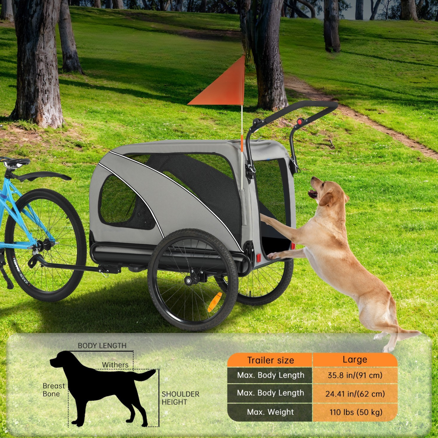 Smart Pet Trailer Bicycle 10202NS - Pet trailer - Wheelyshop