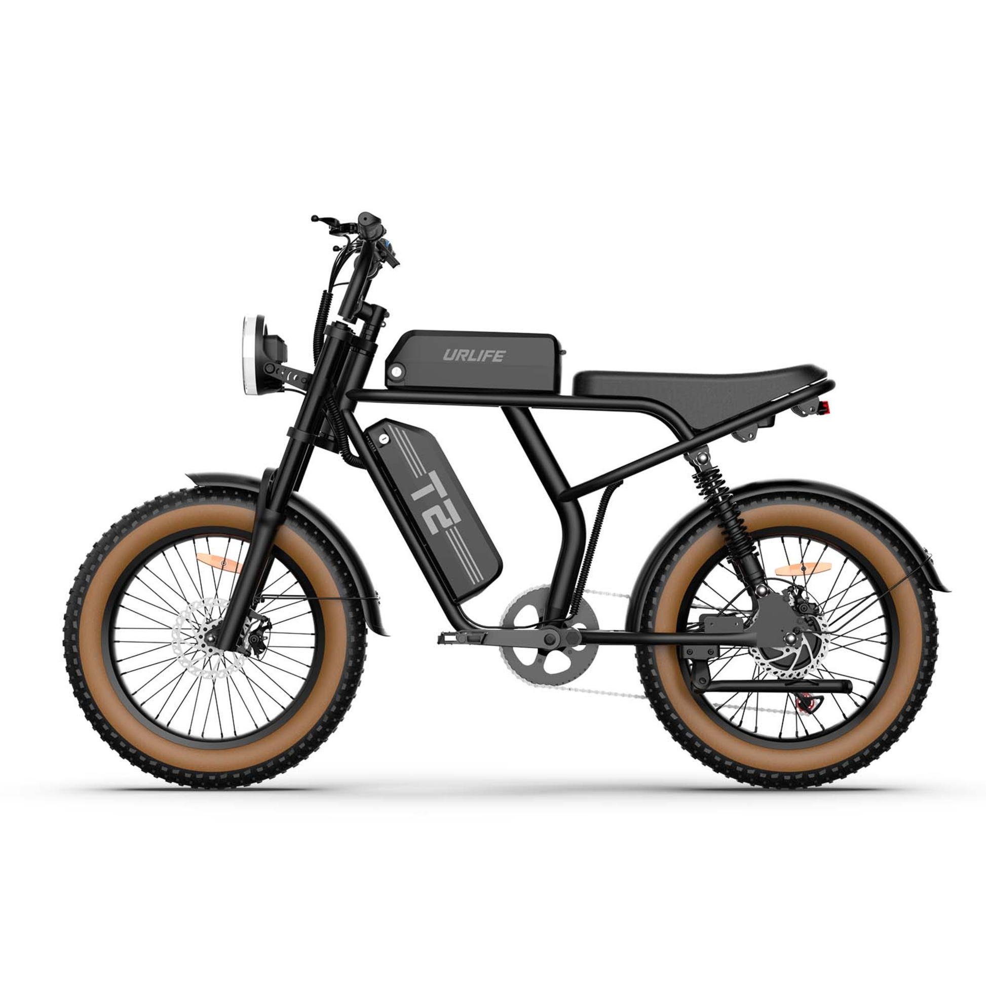 URLIFE T2 electric bike with front and rear LED lighting – Wheelyshop