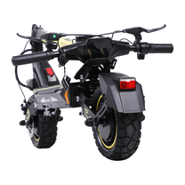 Wheely - H7 seen from behind with handlebar, rear mudguard with red reflector and chunky-tread tyres