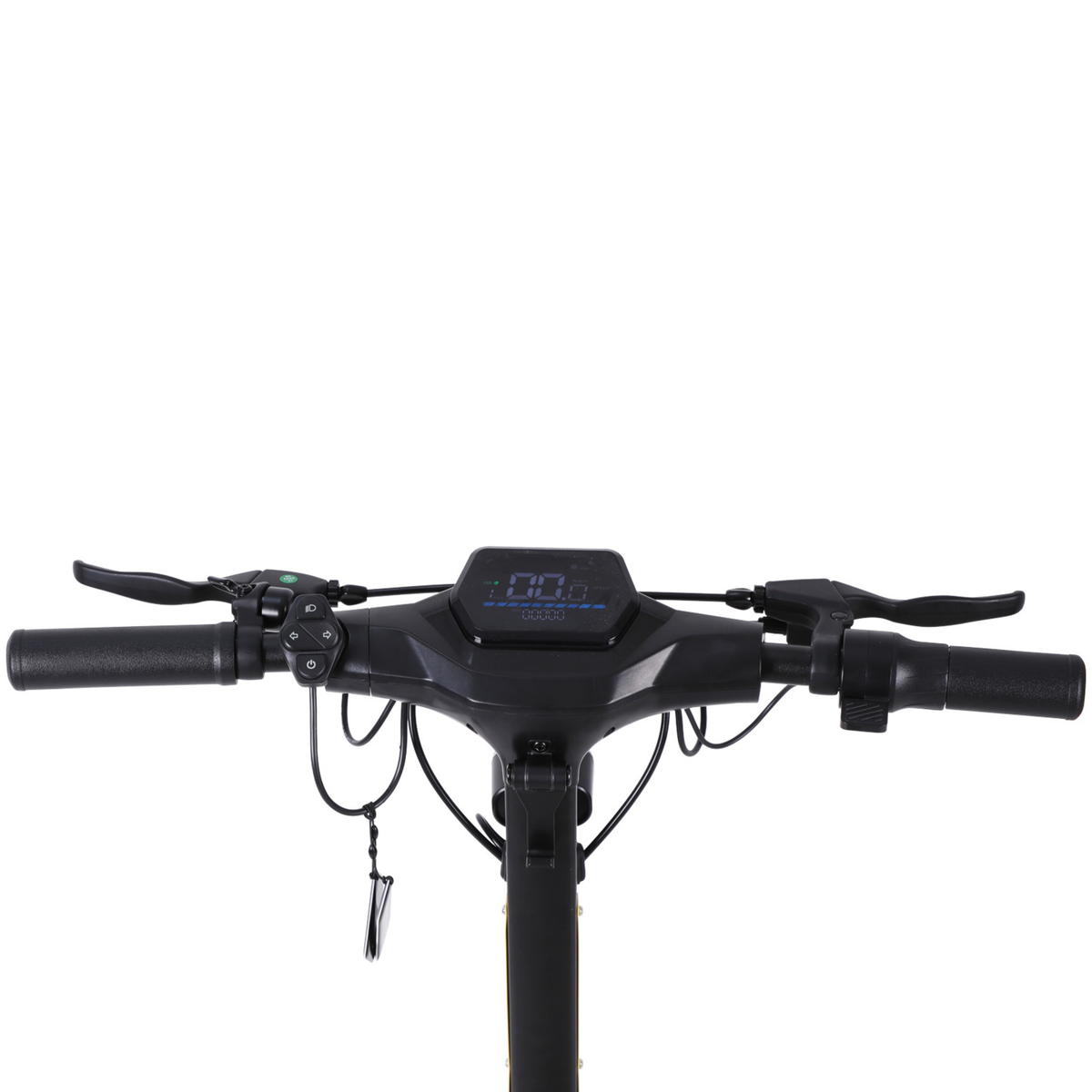 Handlebar of the Wheely - H7 from the front with display, brake lever and buttons
