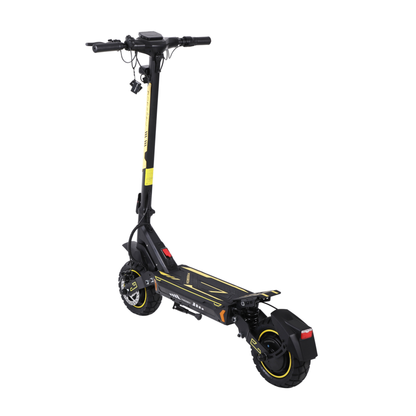 Wheely - H7 electric scooter seen from the rear at an angle with rear mudguard and rear light