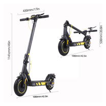 Dimension drawing of the Wheely J04 electric scooter