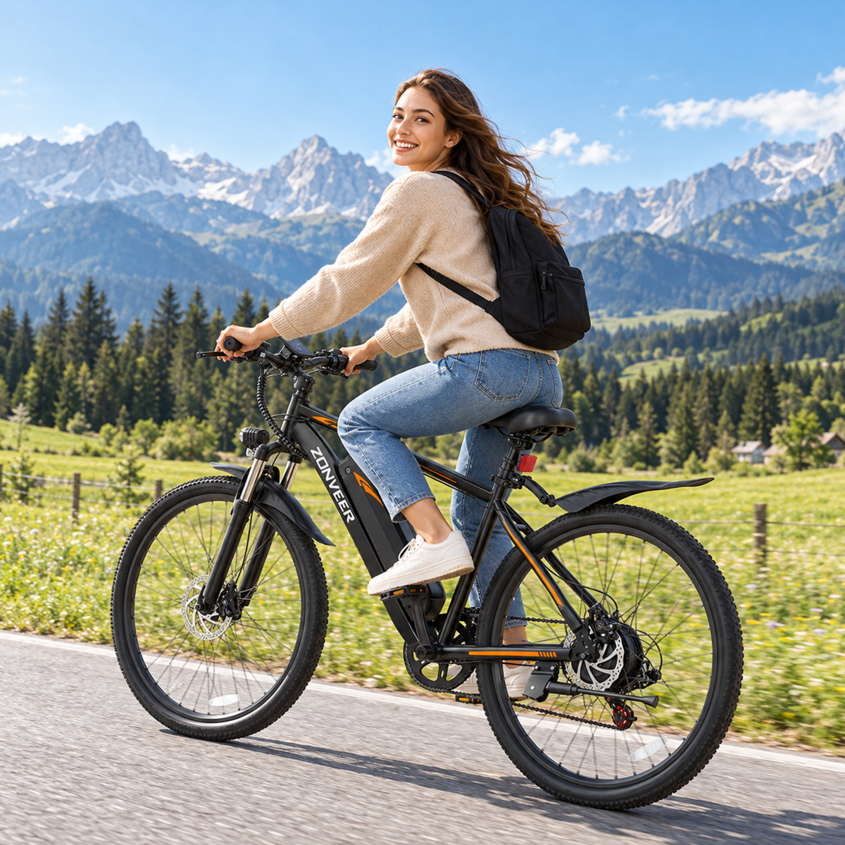 ZONVEER M26 electric bike with ignition key – Wheelyshop