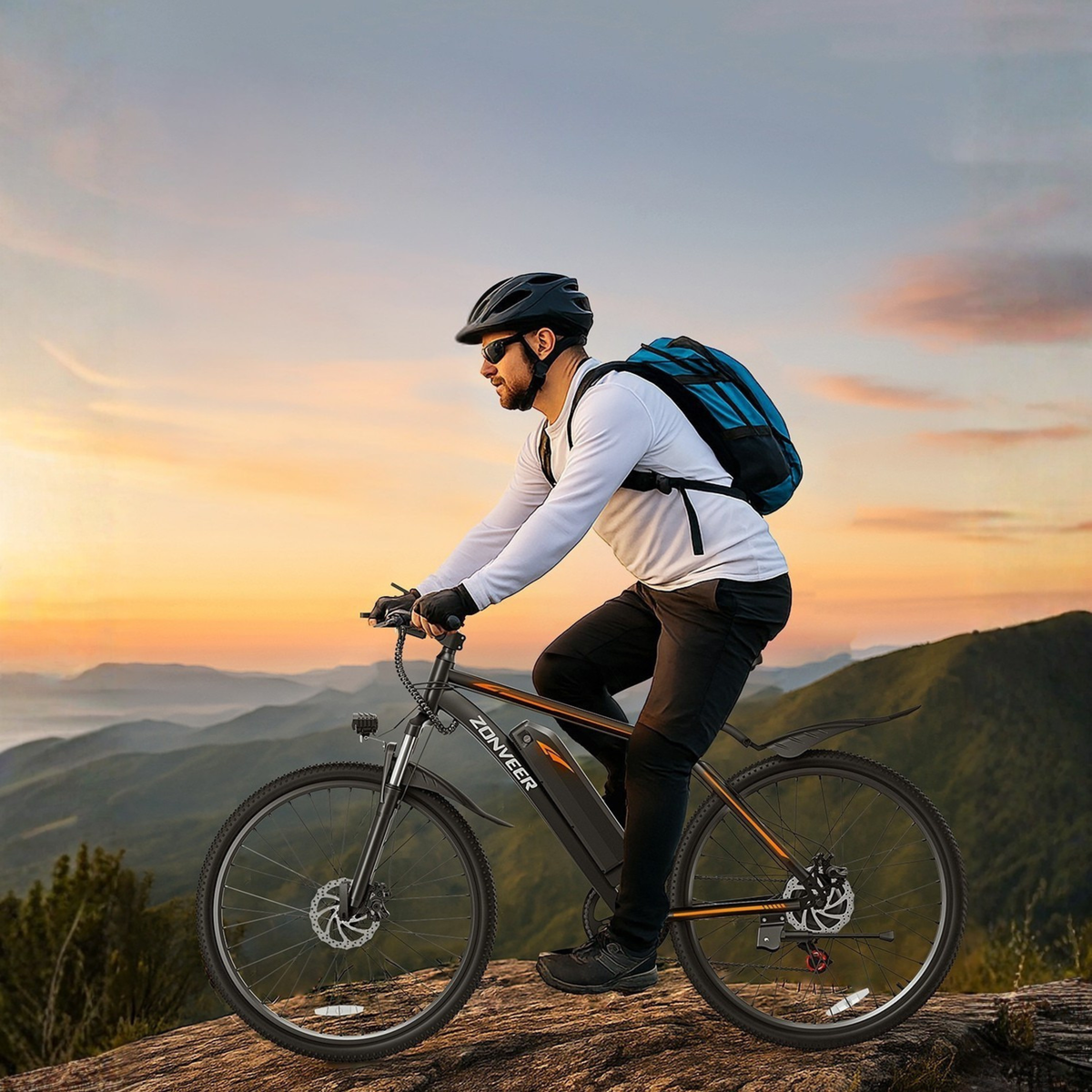 ZONVEER M26 electric bike with front suspension – Wheelyshop