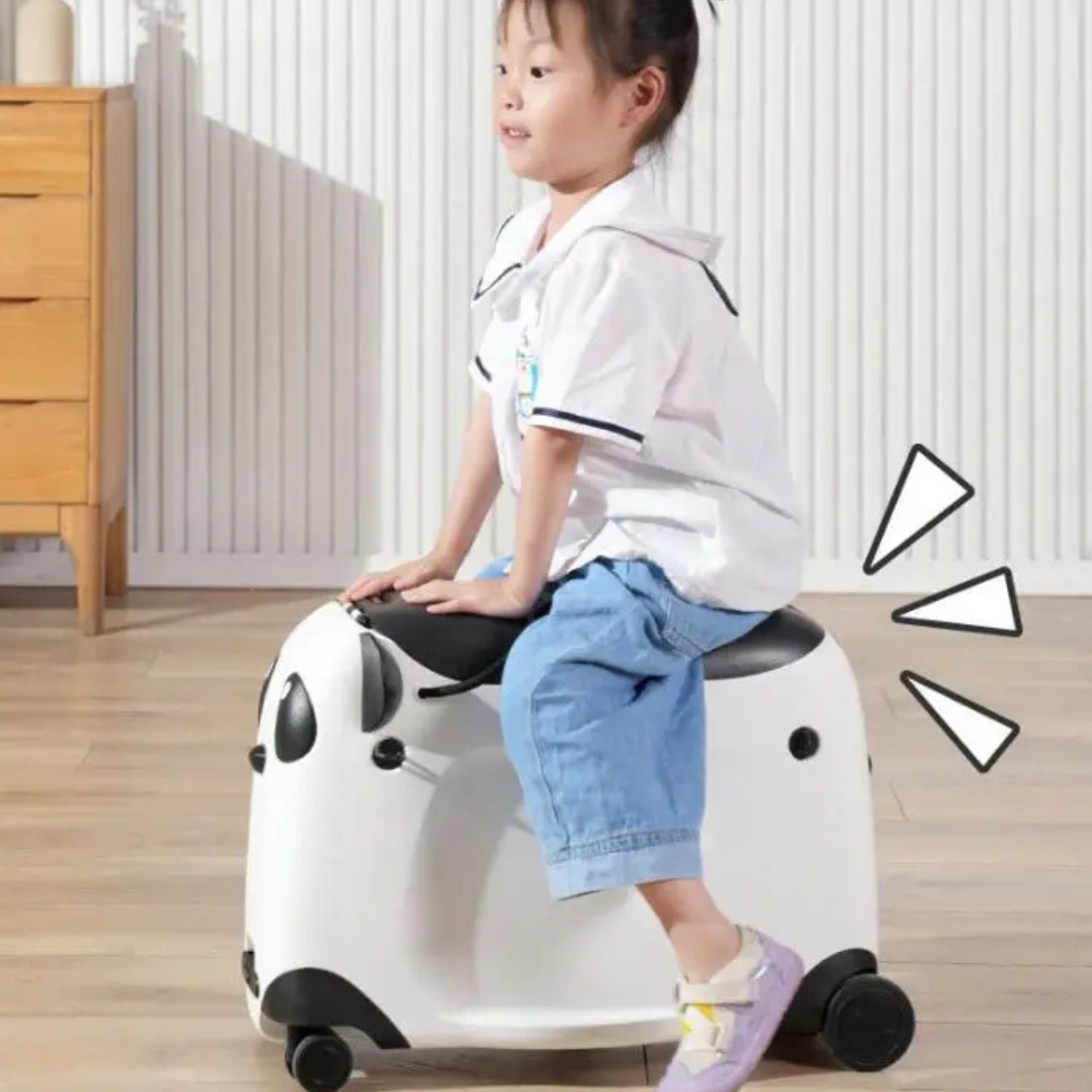 Ride-on suitcase for kids – Panda Edition - Ride-on suitcase - Wheelyshop