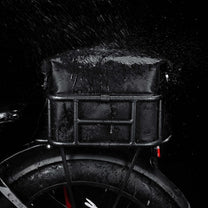 Rear basket for electric bike with water splashes