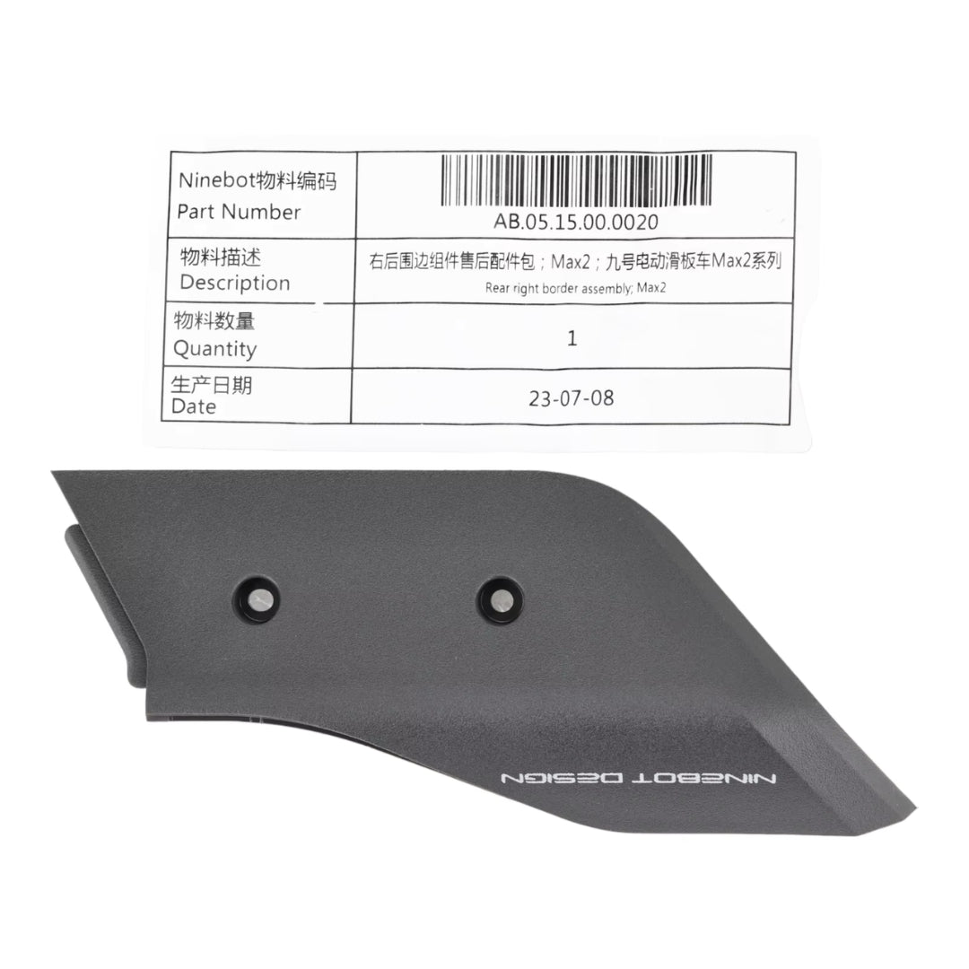 Bakre ramkåpa Ninebot G2 - Reservdel - Wheelyshop