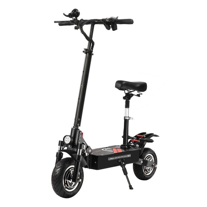 BOYUEDA Q7 PRO electric scooter, front three-quarter view with seat