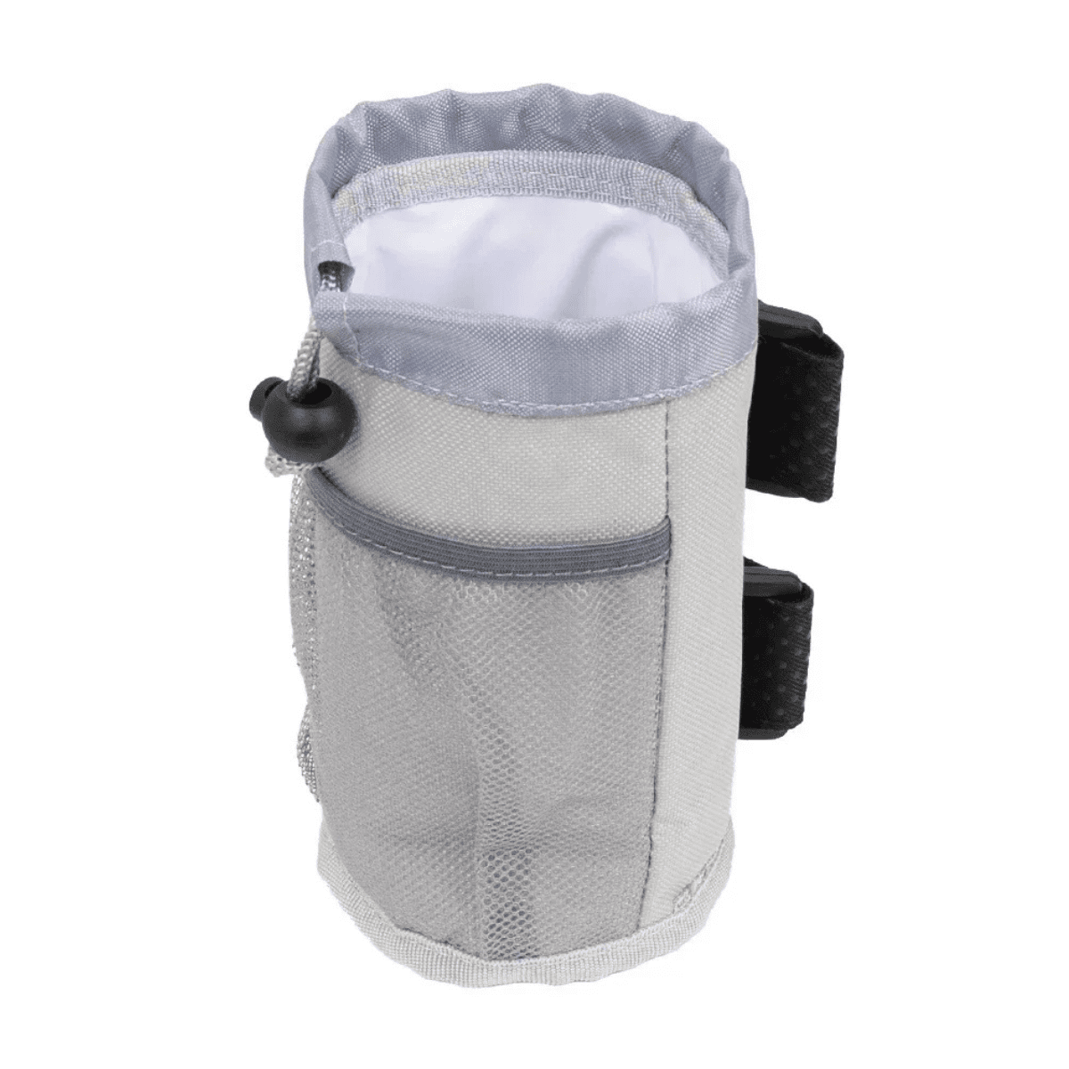 Bottle holder Bag Edition in grey, angled view