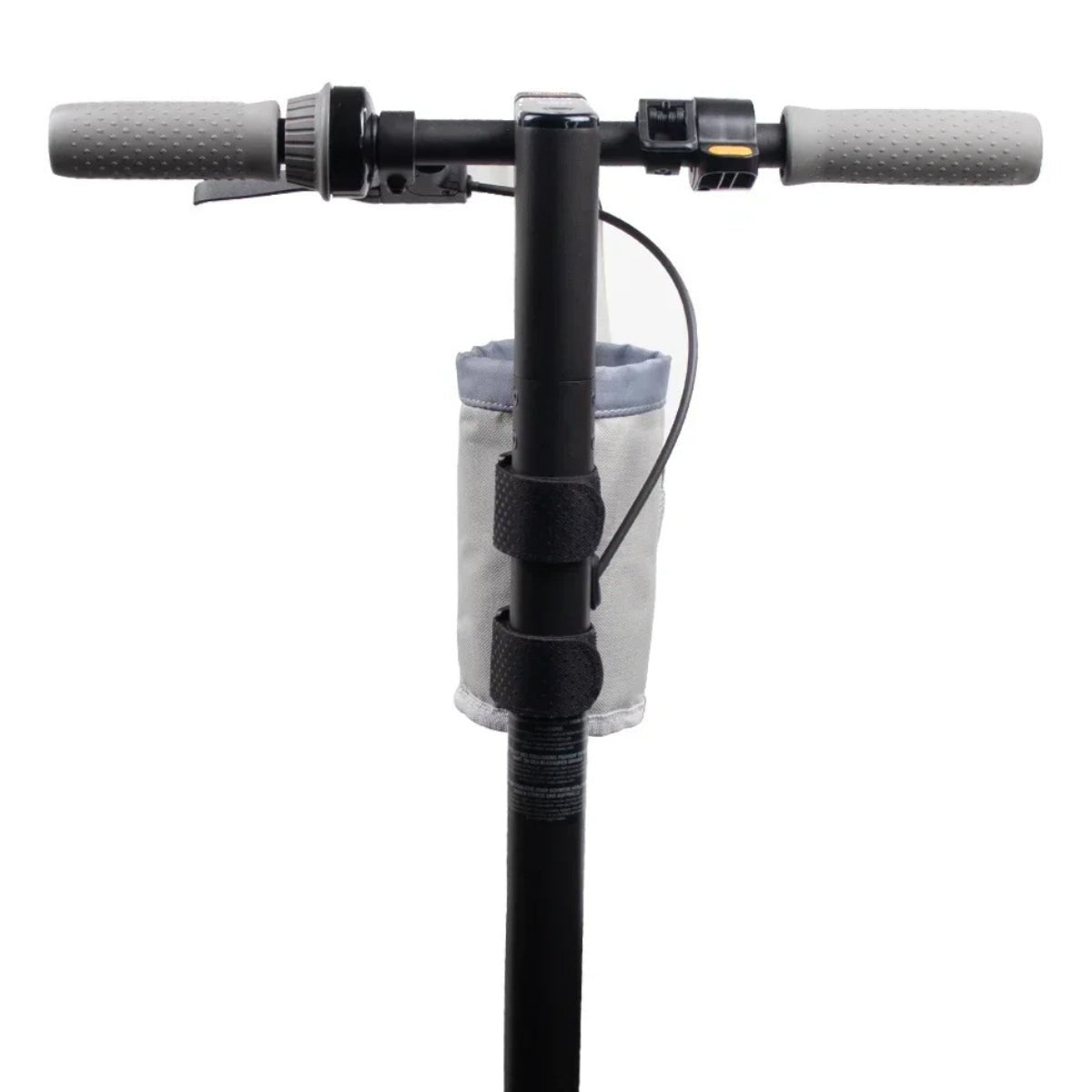 Bottle holder Bag Edition in grey fitted on the electric scooter