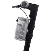 Bottle holder Bag Edition in grey on the electric scooter, side view