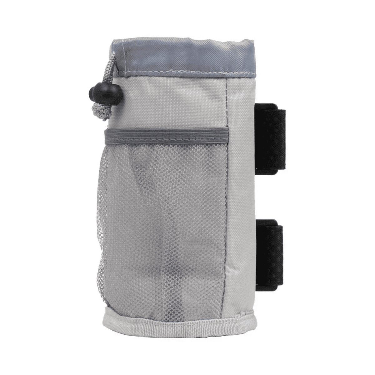 Bottle holder Bag Edition in grey, angled view from the other side
